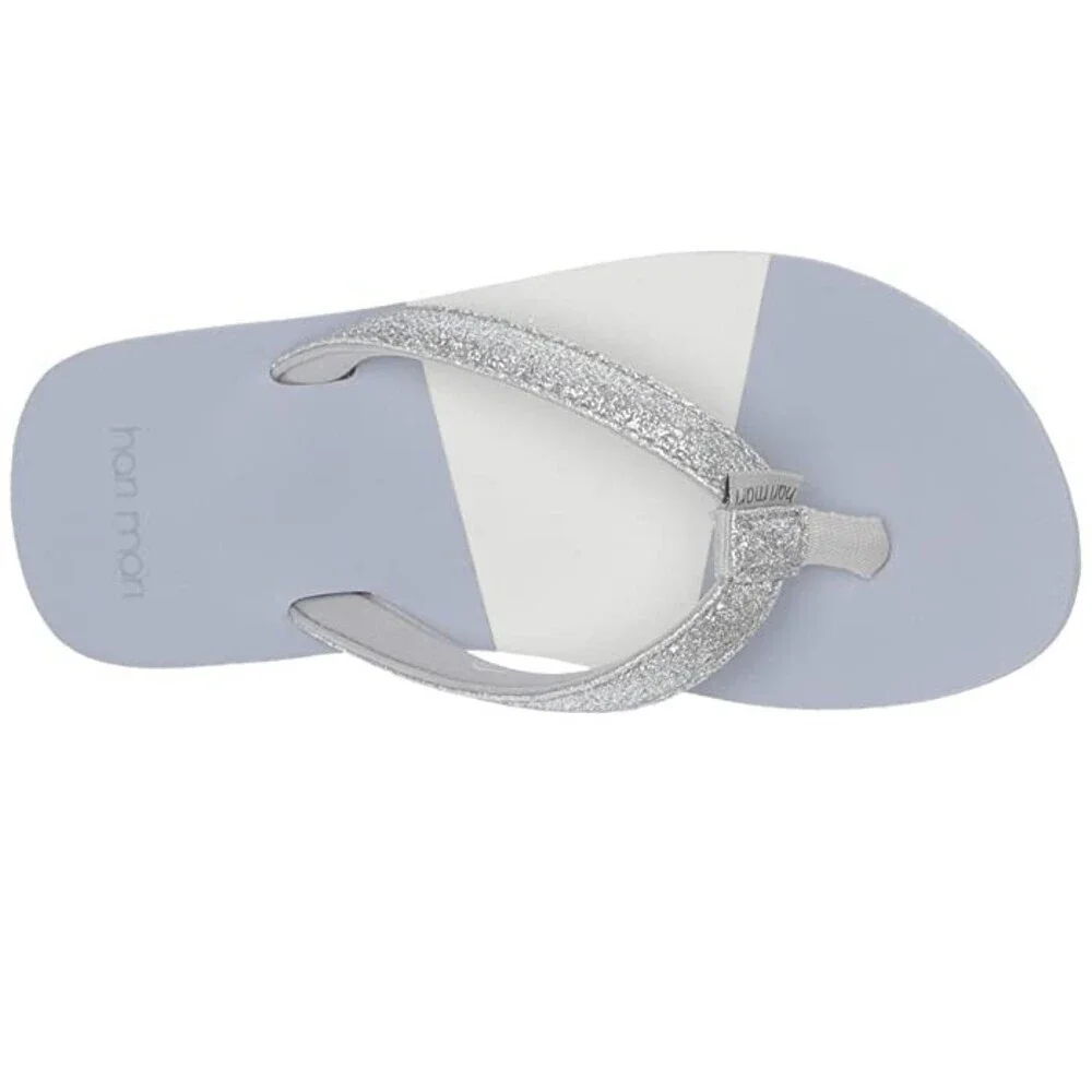 Hari Mari Meadows Asana 4006-203 Sandals Toddler Gray Glitter Flip Flop JOBB2136